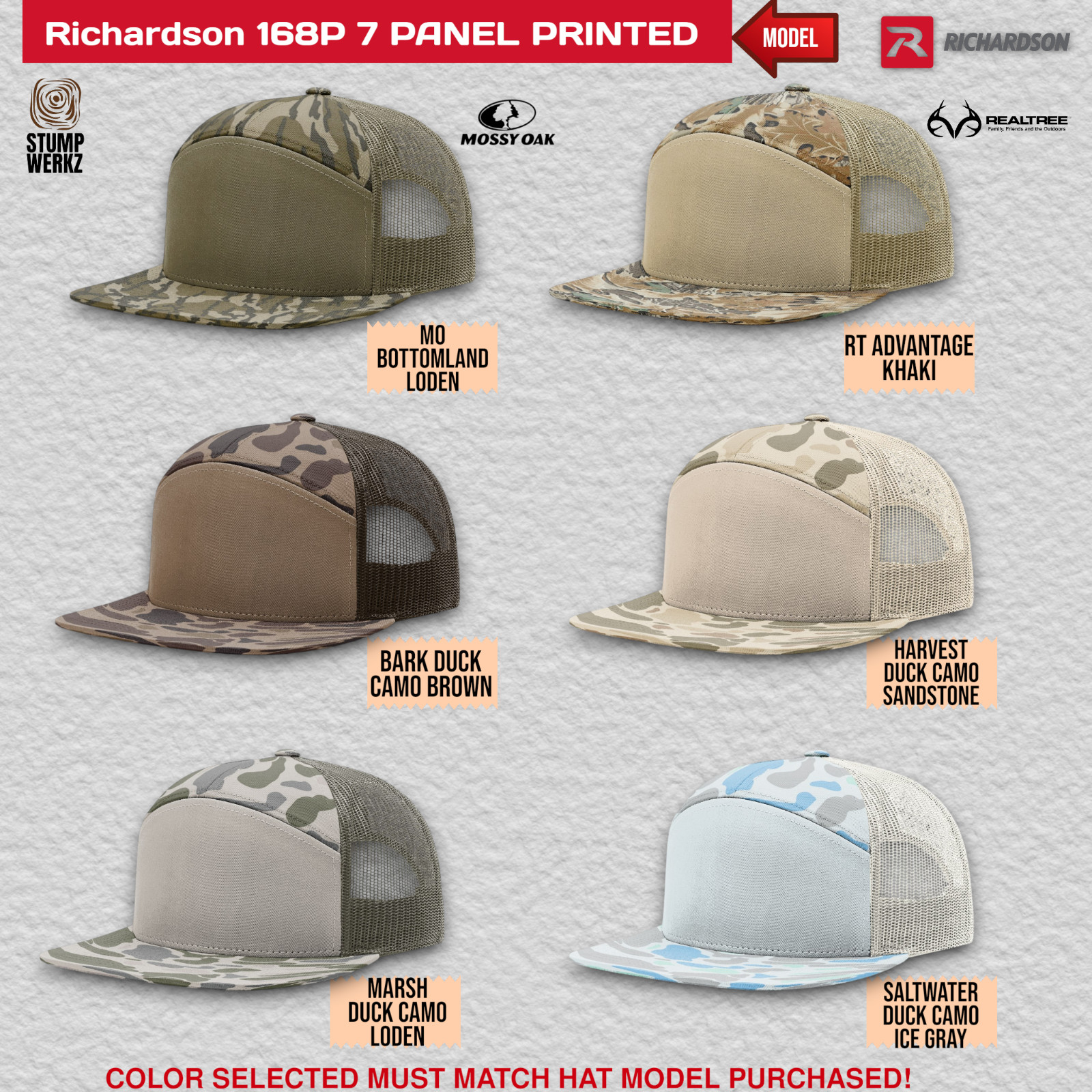 Custom Personalized Hat Baseball Cap Trucker Richardson 112 312 168 Logo Promo