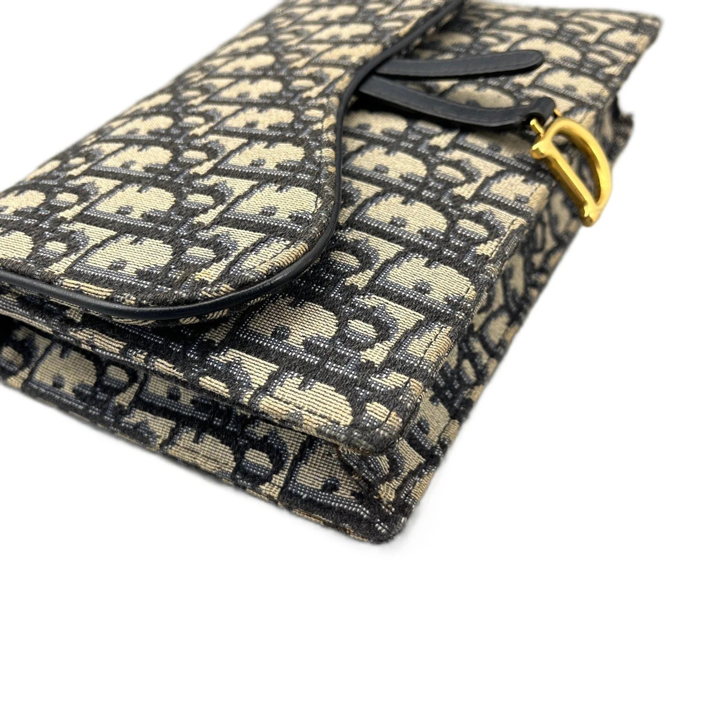 Dior Embroidered My Dior Daily Chain Pouch Blue Beige Oblique (ym052726c9r)