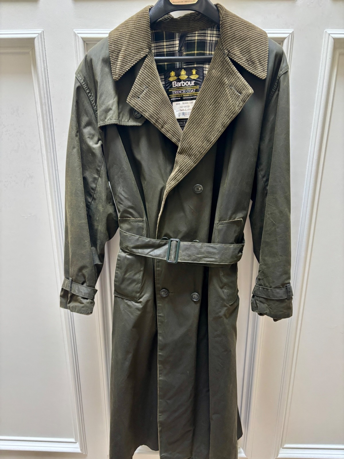 Limited Edition Vintage ’94 A600 Sage Barbour Trench Coat C42/107cm