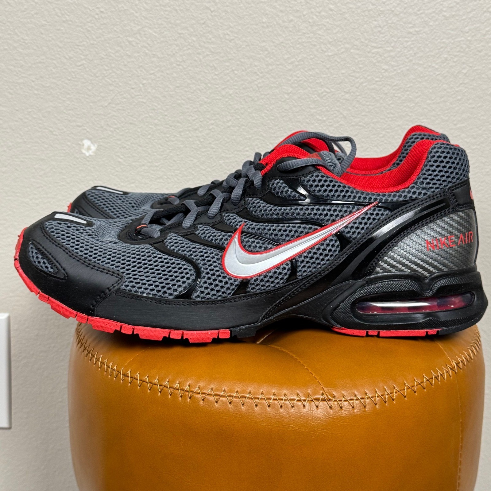 Nike Air Torch 4 Running Shoes Gray Red Black