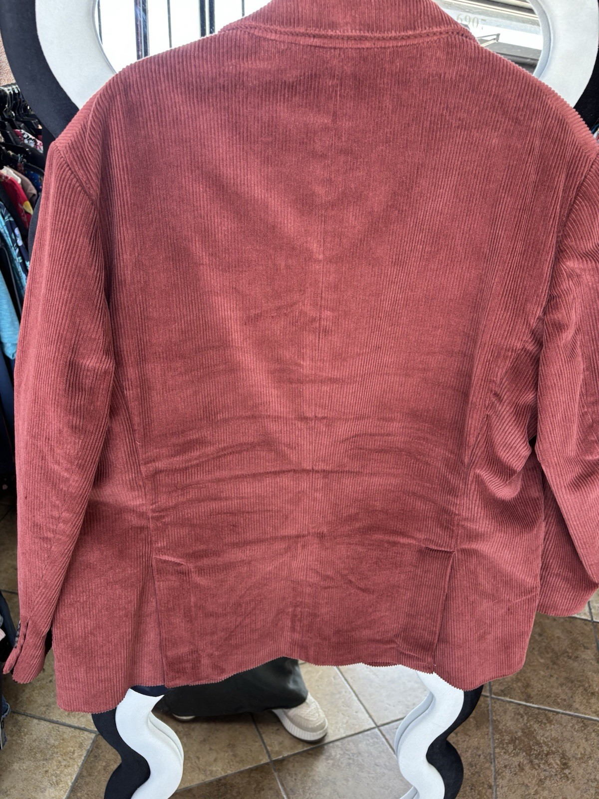 Jos. A. Bank 1905 Men’s Red Solid Corduroy Suit 44R 2-Piece 2-Button Notch