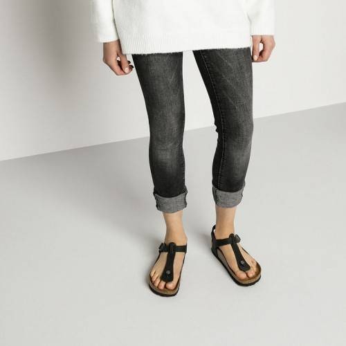 BIRKENSTOCK KAIRO BLACK OILED LEATHER REGULAR/WIDE WIDTH UNISEX LEATHER SANDALS