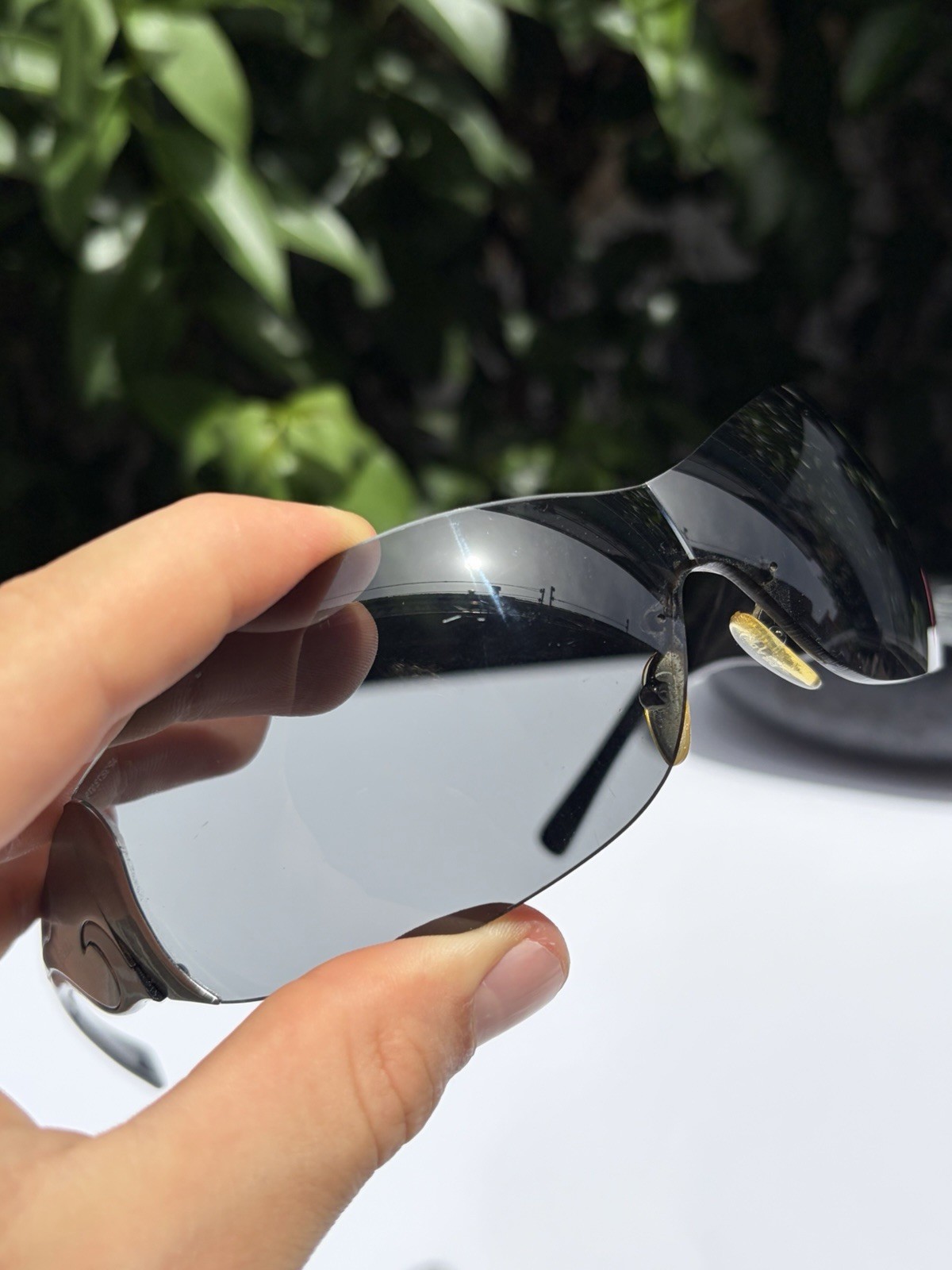 PRADA Sunglasses SPR 58F Flame Star Wrap Star Rimless Luna Rossa Y2k