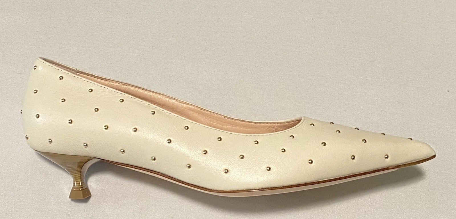 NWOB AGL 30mm Lenor Pumps Stud Embellished Women Kitten Heel EU37/US7 MSRP $495