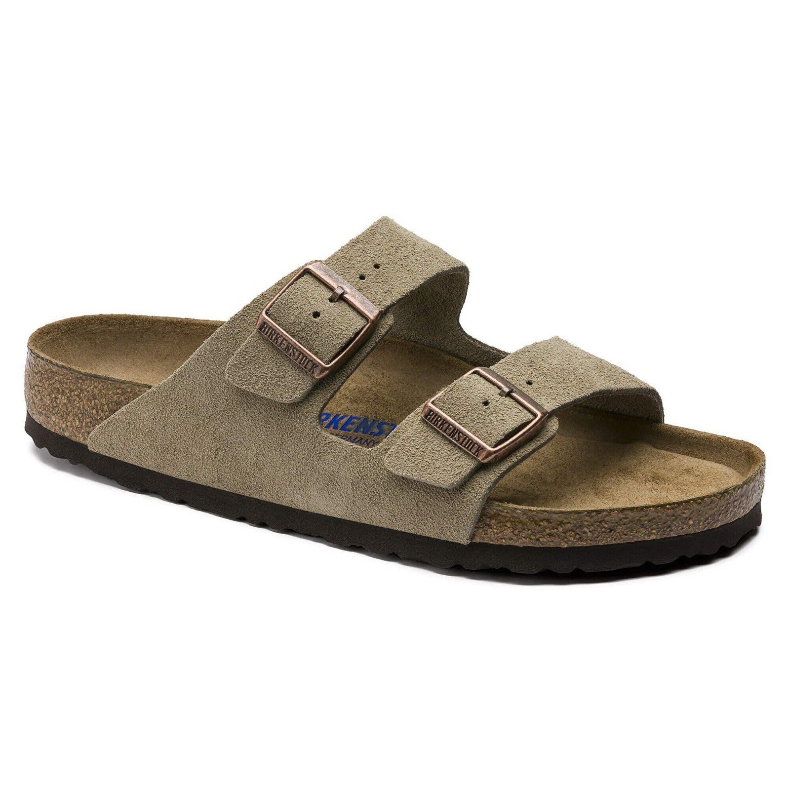 Birkenstock Arizona Soft Footbed Suede Leather Taupe Sandals – NEW