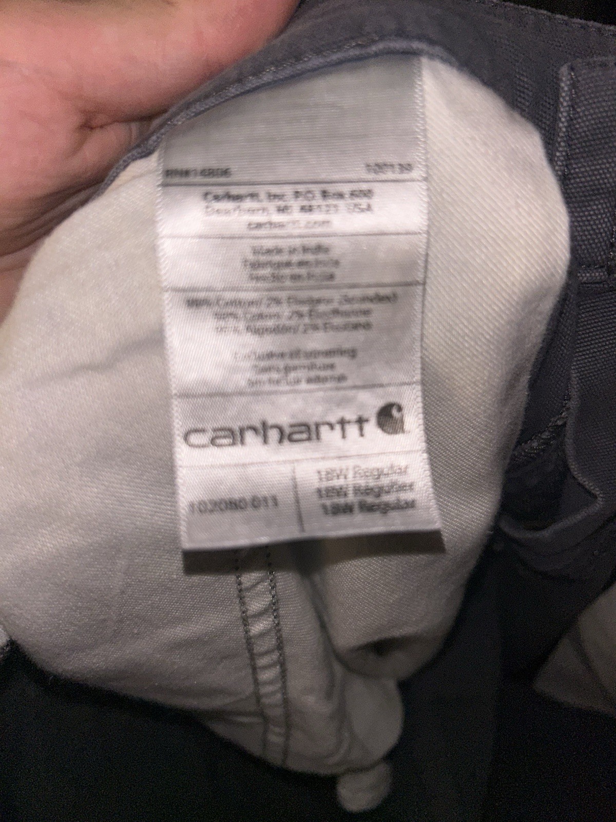 Carhartt canvas carpenter work pants 18w Regular