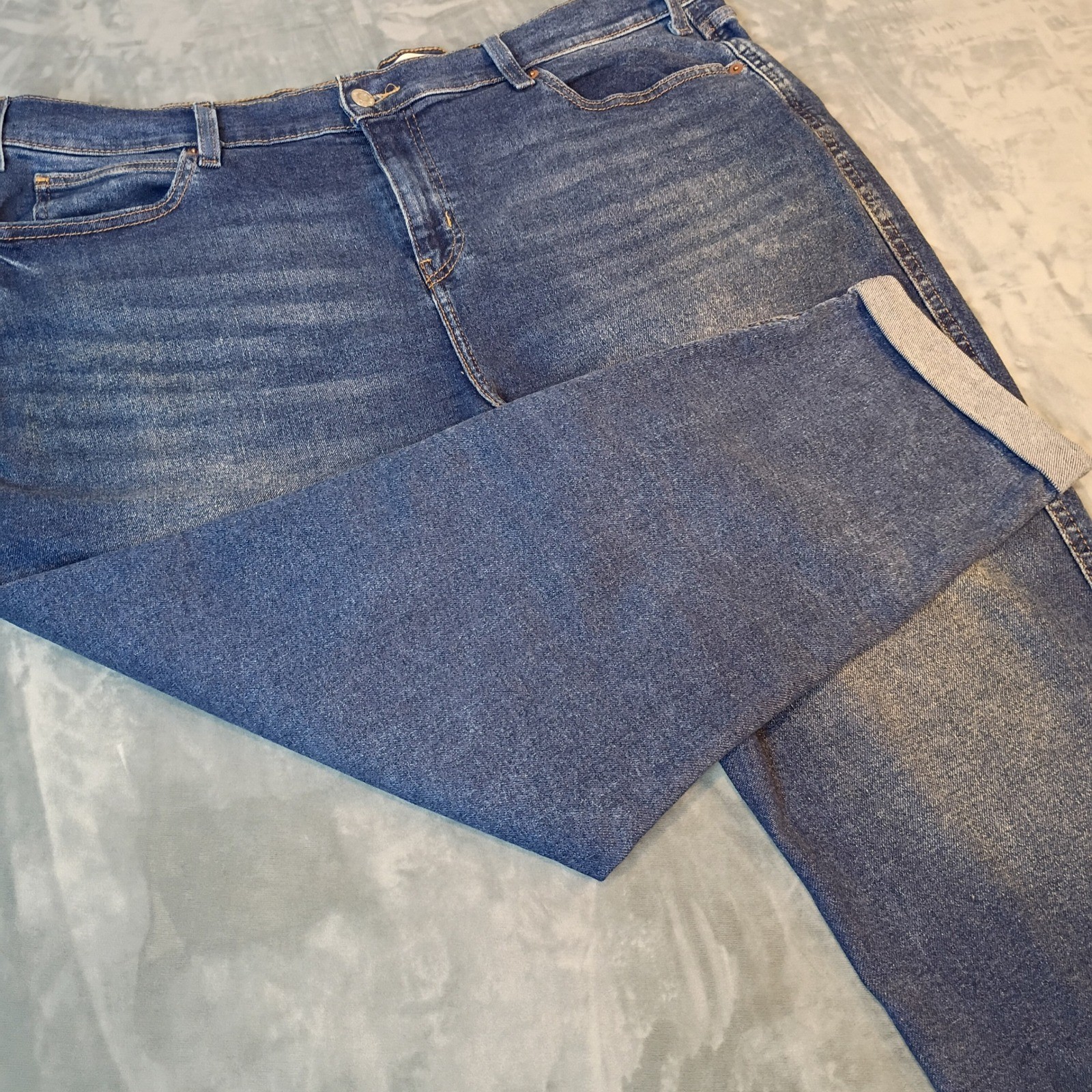 Signature by Levi Strauss Heritage Boyfriend Jeans Medium Wash Cuffed Size20 W35