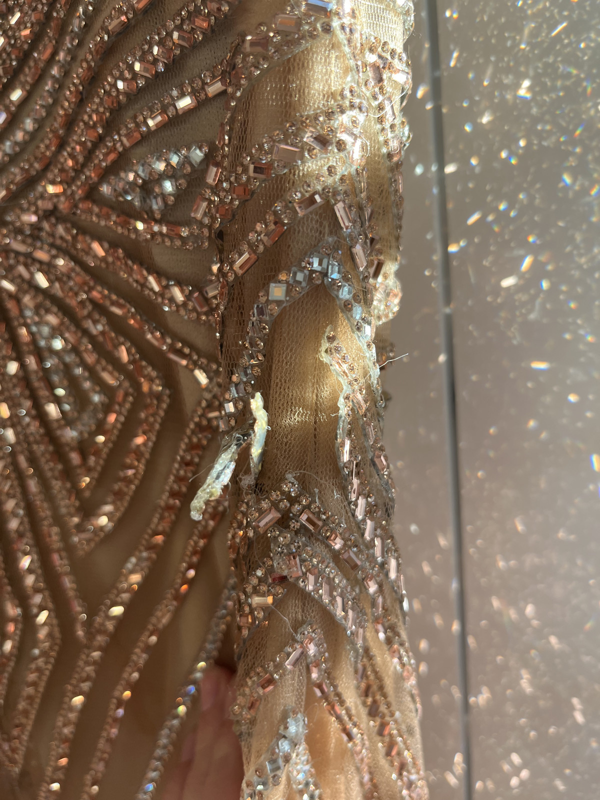✨ LaDivine by Cinderella Divine CD845 Rose Gold Beaded Gown – Size 2 – (NWT)
