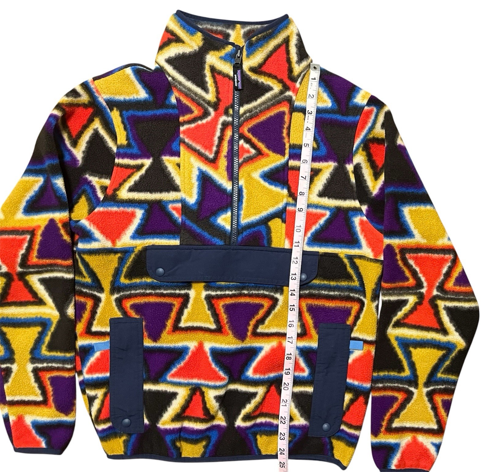 PATAGONIA SYNCHILLA ANORAK VISION QUEST BIG: CATALAN CORAL, UNISEX XS= W XS, M S