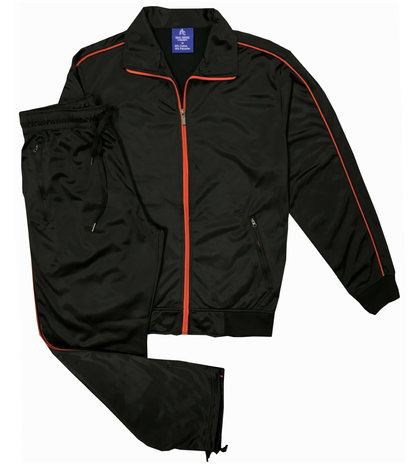Men’s Classic Retro Full Jogging Suit Plain Tracksuit Outfit