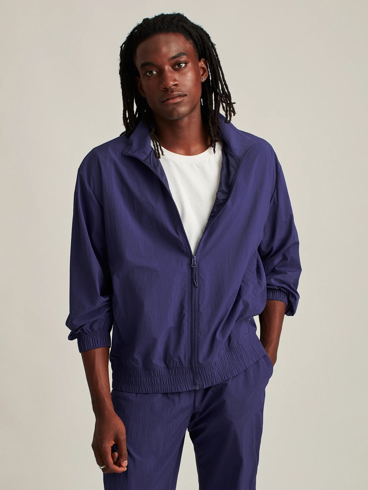 Men’s and Big Men’s Full Zip Nylon Windbreaker, up to 3XL