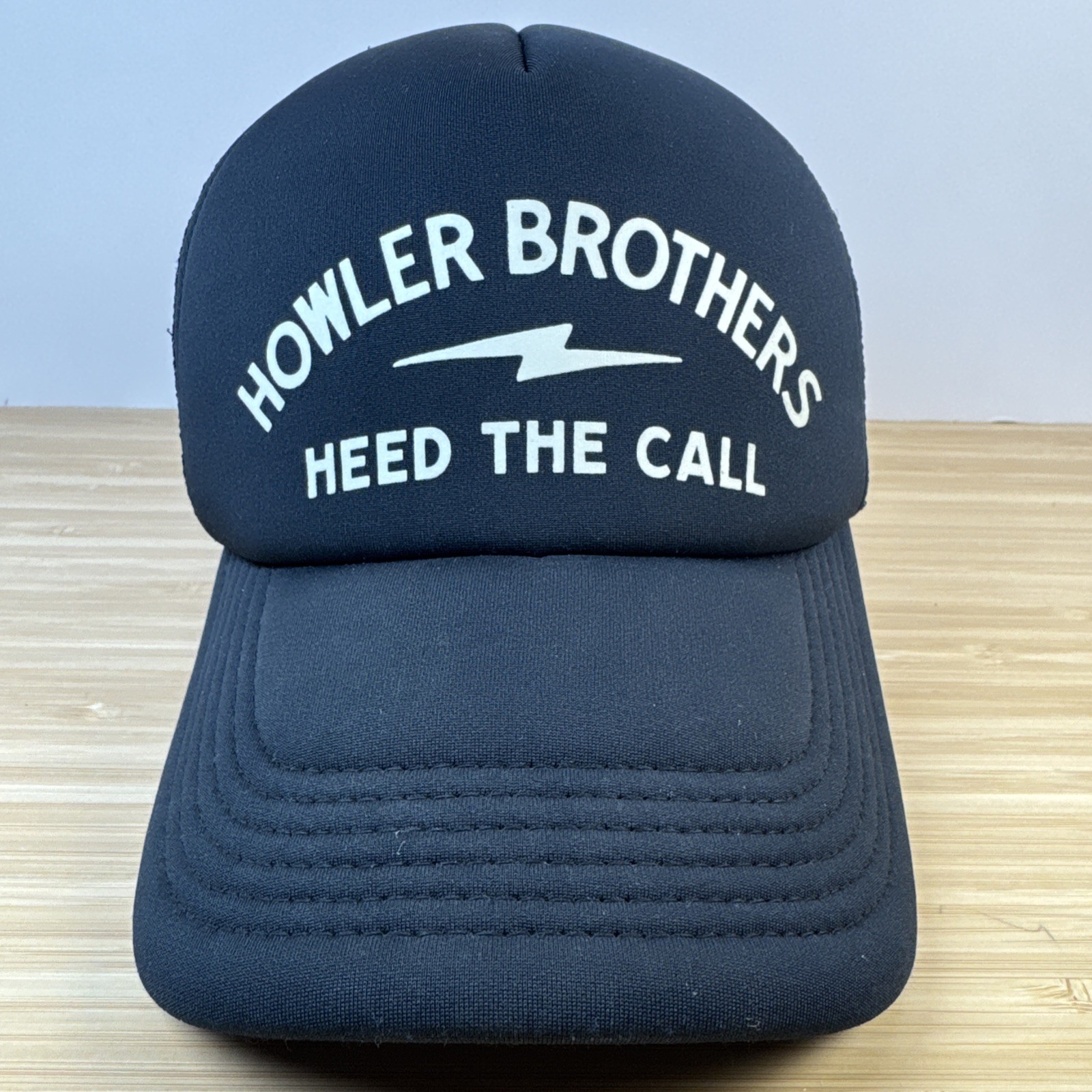 Howler Bros Mesh Foam Polyester SnapBack Hat Heed The Call Black Trucker Cap