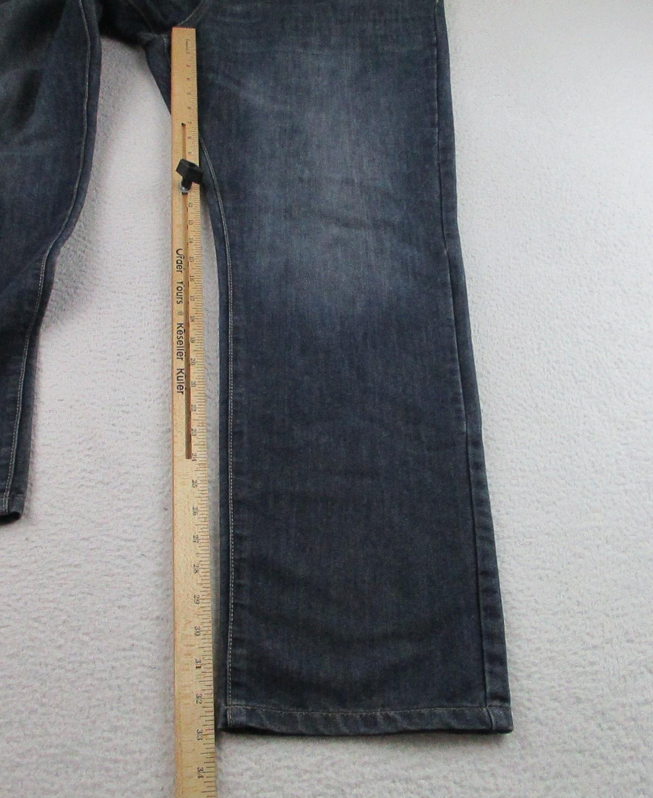 Ecko Unltd Jeans Mens 38 Dark Wash Athletic Fit Rhino Logo Back Pocket