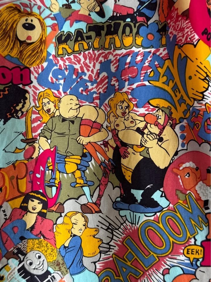 Hysteric Glamour Japan Shirt All-Over Print Cotton Flap Pockets Rare