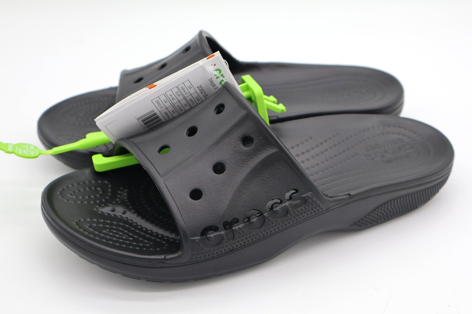 Crocs Adult Baya II Slide Sandals Black Size M8 / W10 NWT