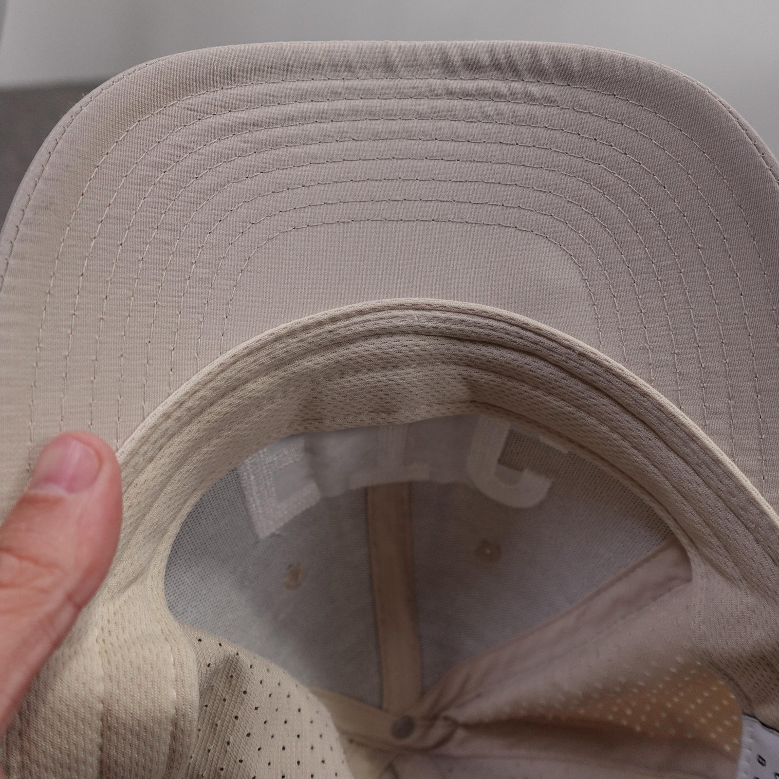 Lemons & Lace Boutique Hat Cap Snap Back Womens Adjustable Beige FTC Embroidered