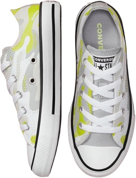 Converse Youth Chuck Taylor All Star Camo Ox White/Ash Stone/Lime Twist