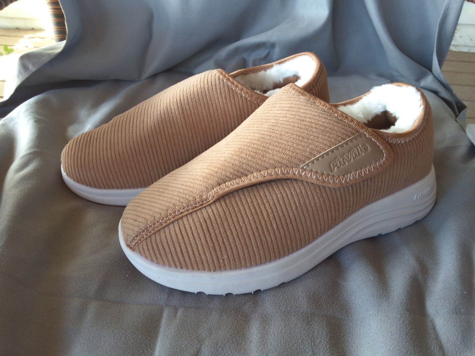 New Fitville Marca Brown Support/diabetic/recovery Comfort Shoes Sz 7Ew