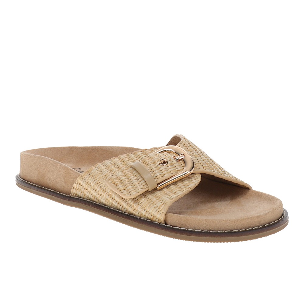 Corkys Passport Footbed Womens Beige Casual Sandals 41-0680-RAFF