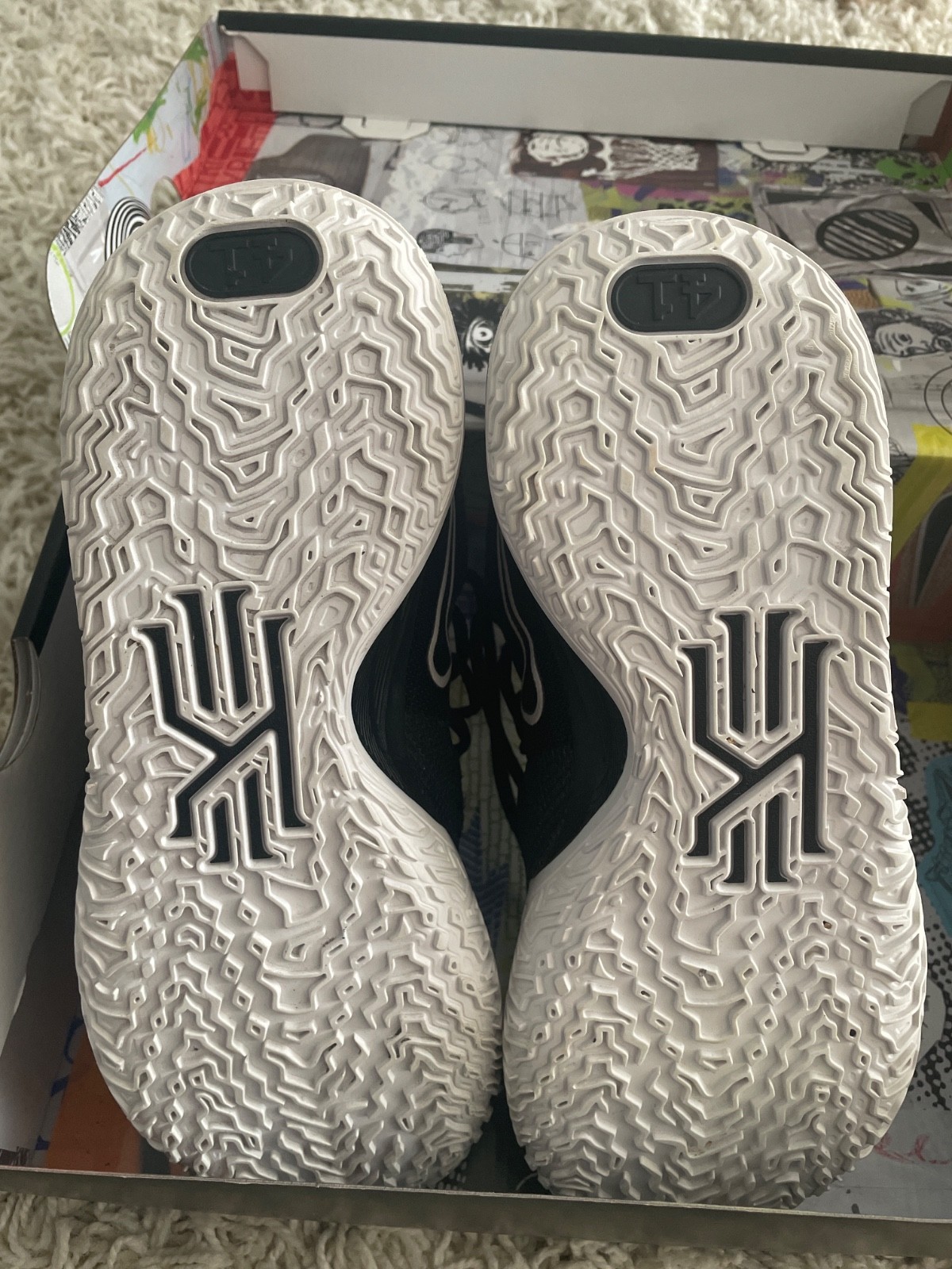 Size 8- Nike Kyrie 7 TB Black White