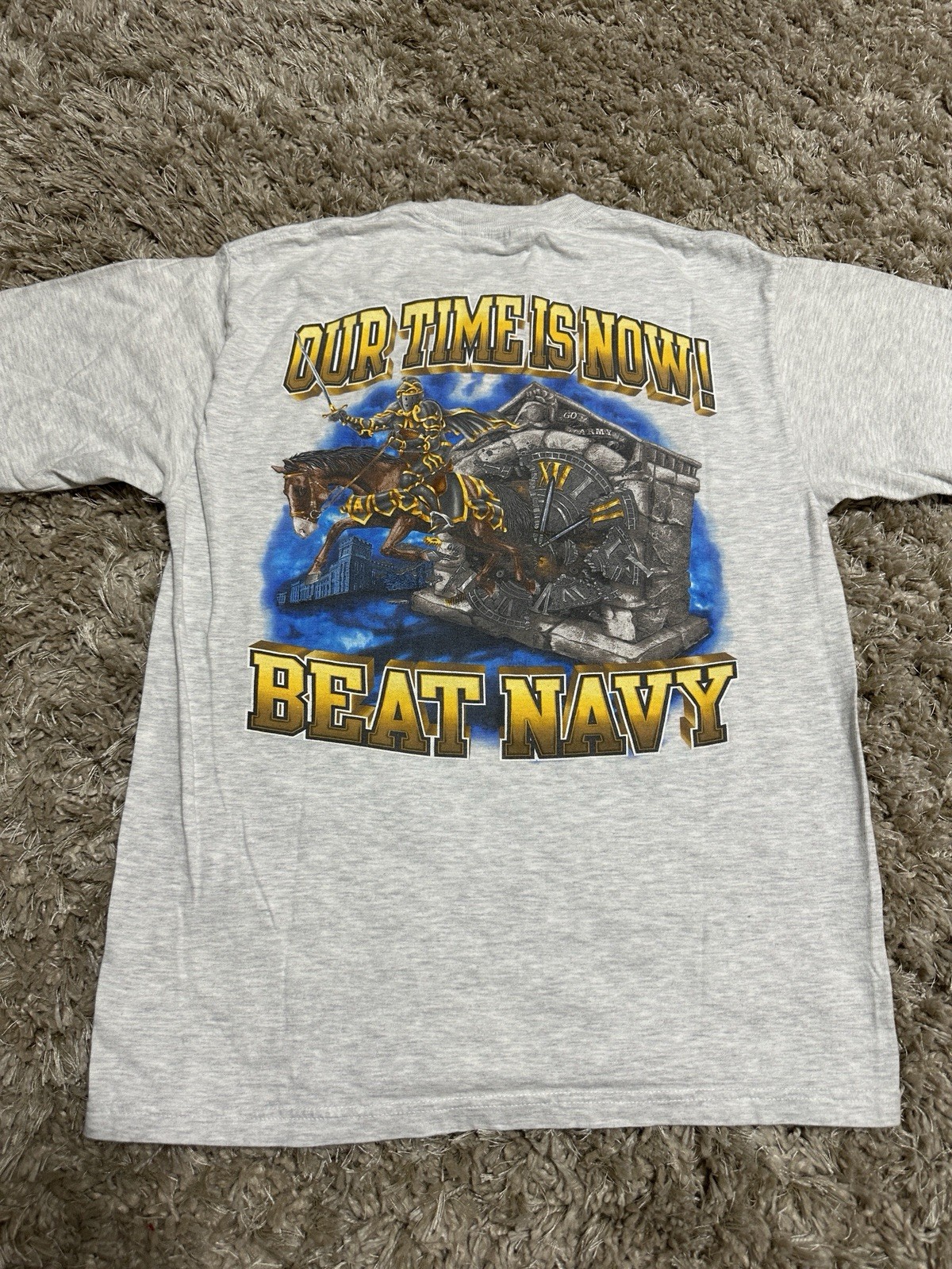 Vintage 2006 Army vs Navy Rivalry T-Shirt Hanes Beefy-T Gray Football USA Medium