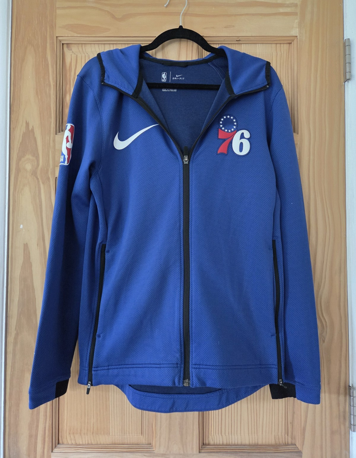 Nike Philadelphia 76ers NBA Showtime Therma Flex Full-Zip Hoodie Blue Men’s S