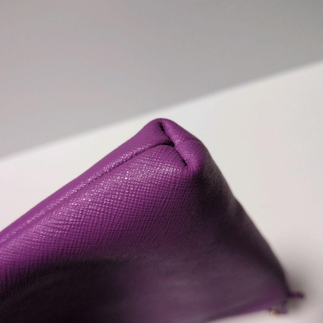 Vivienne Westwood Saffiano Leather Shoulder Bag Orb Purple Square 20cm #FH ZCA