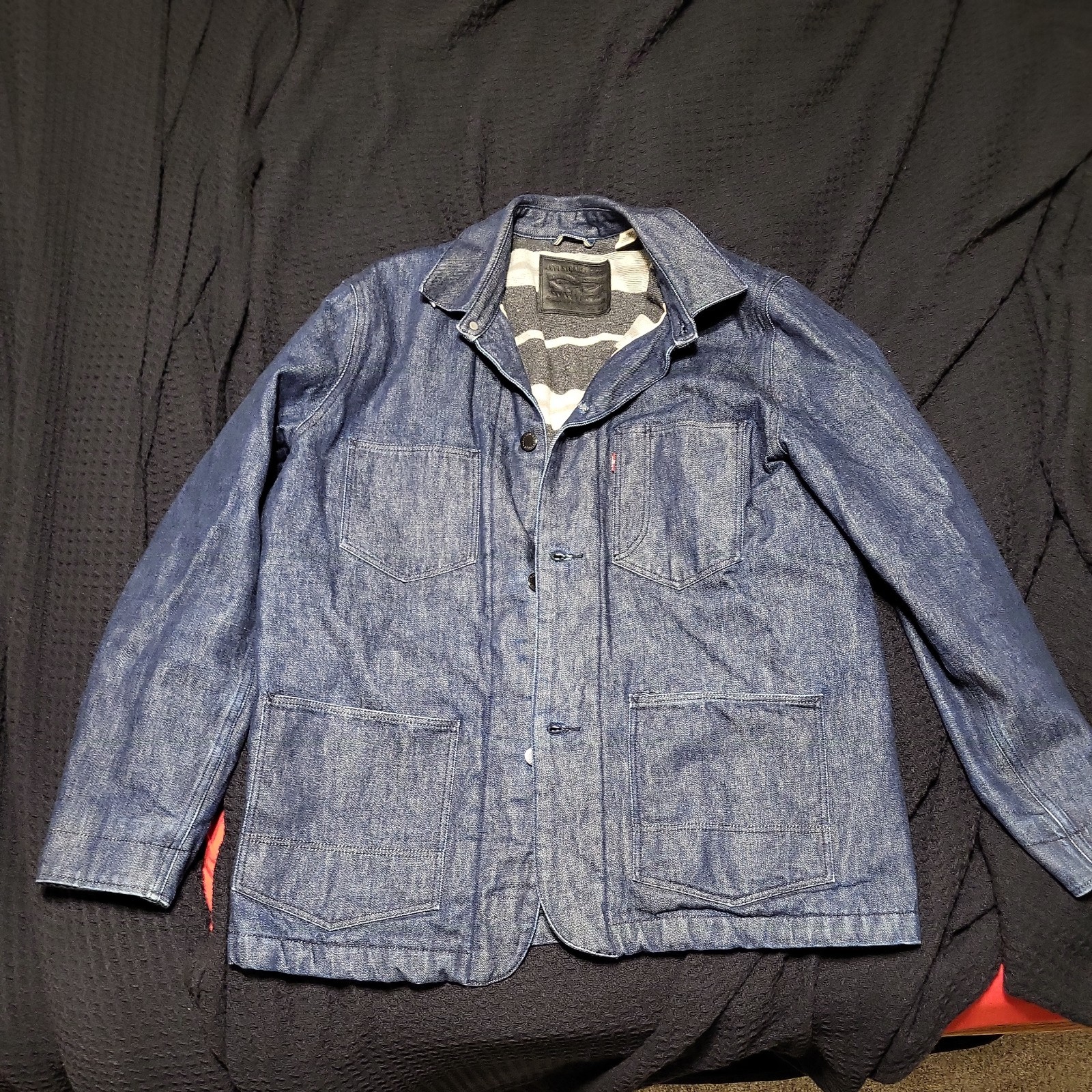 Levi’s XL size Denim Selvedge White Oak Denim Blanket Lined Chore Jacket