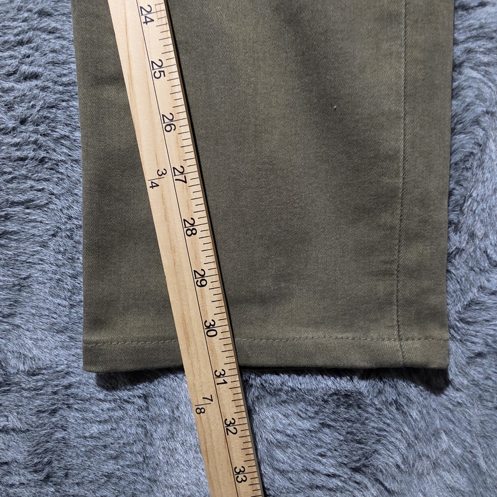 Paige Federal Slim Straight Pants Mens 33 Vintage Artichoke Olive Green Stretch