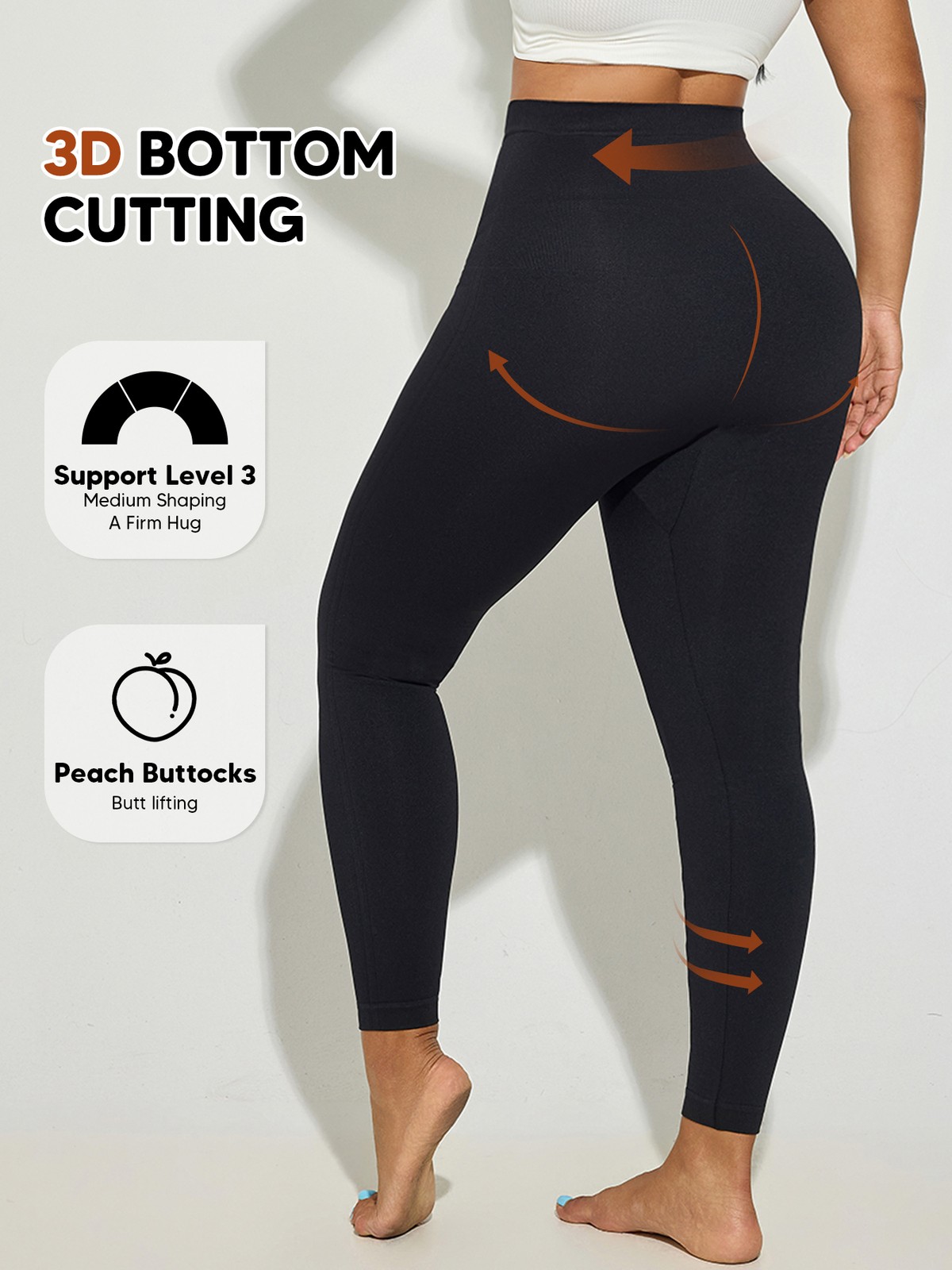 Plus Size Women Anti-Cellulite Compression Leggings Leg Slimming Body Shaper