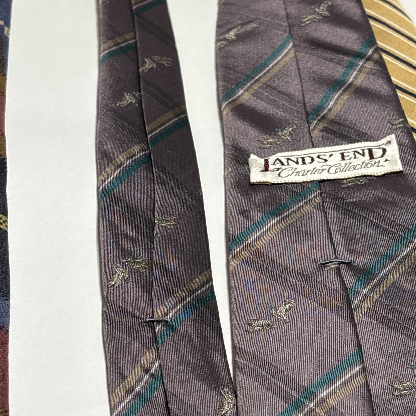 Set Of 4 Made in USA! Lands’ End, All Silk Men’s Ties Lot of 4 Different Colors