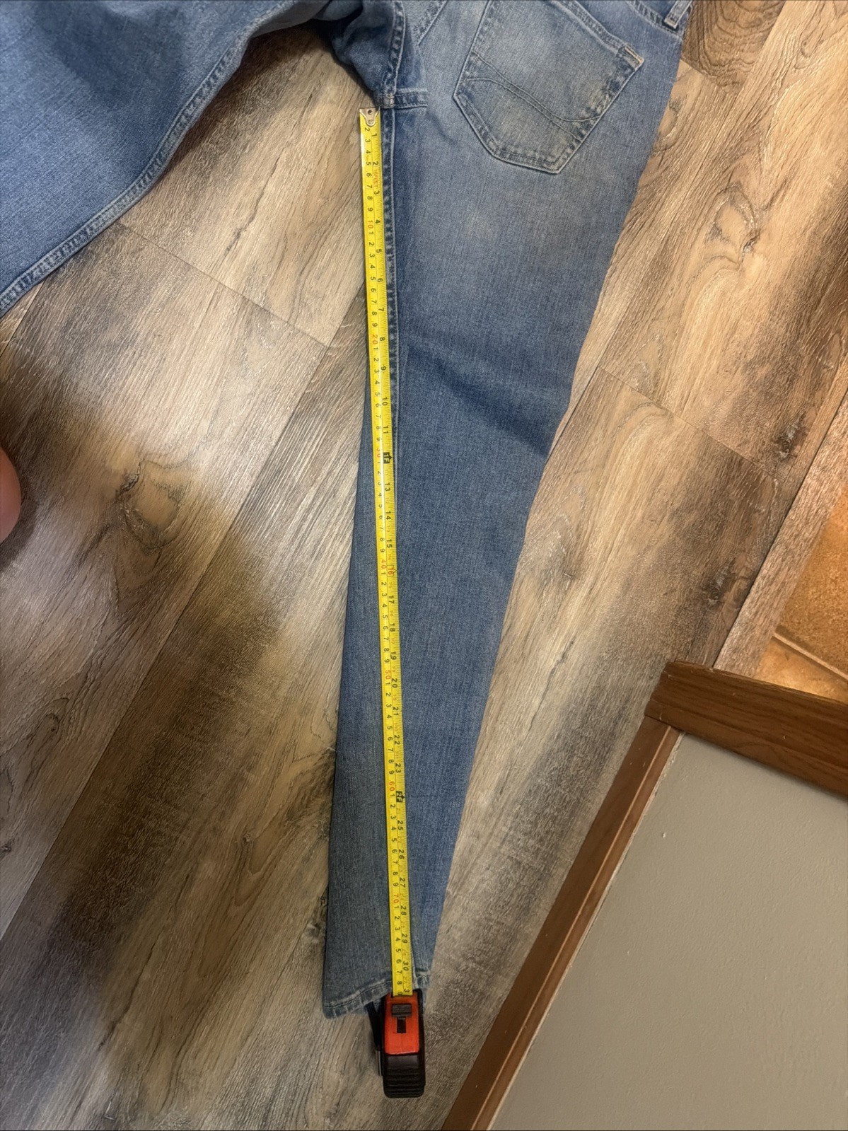 Hollister Classic Straight Epic Flex Blue Jeans Size 29×32 Distressing