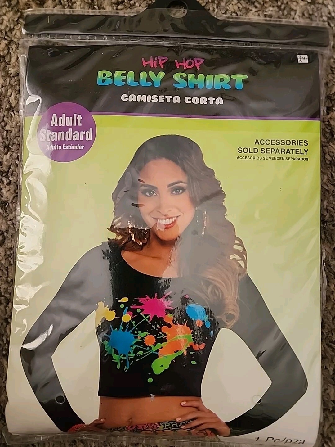 Hip Hop Belly Shirt Paint Splat Adult Standard Halloween Costume One Size
