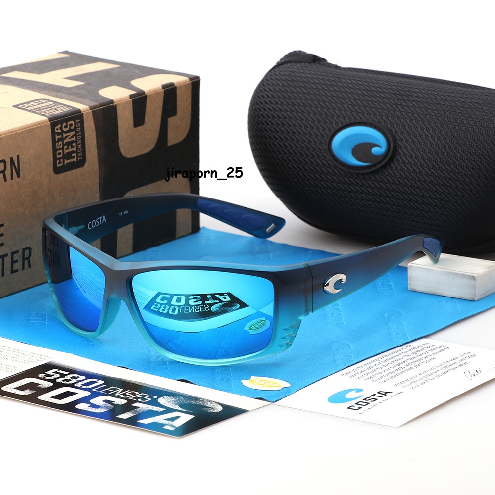 Costa Del Mar Cat Cay Gradient Blue Frame Blue Mirror Polarized 580P Sunglasses