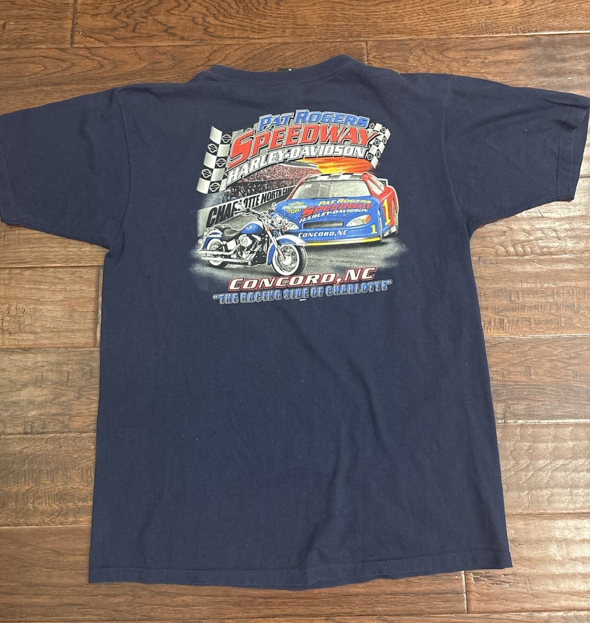 Harley-Davidson Speedway Concord NC Racing Vintage Graphic T-Shirt Men’s Size XL
