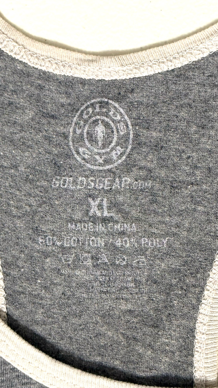 Vintage Gold’s Gym EXTRA LARGE GRAY YELLOW Racerback Muscle Tank Top *PRE LOVED*