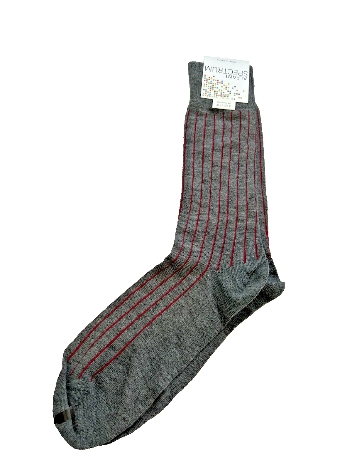 ALFANI SPECTRUM Men’s Plaited Stripe Socks Single Pack/Red
