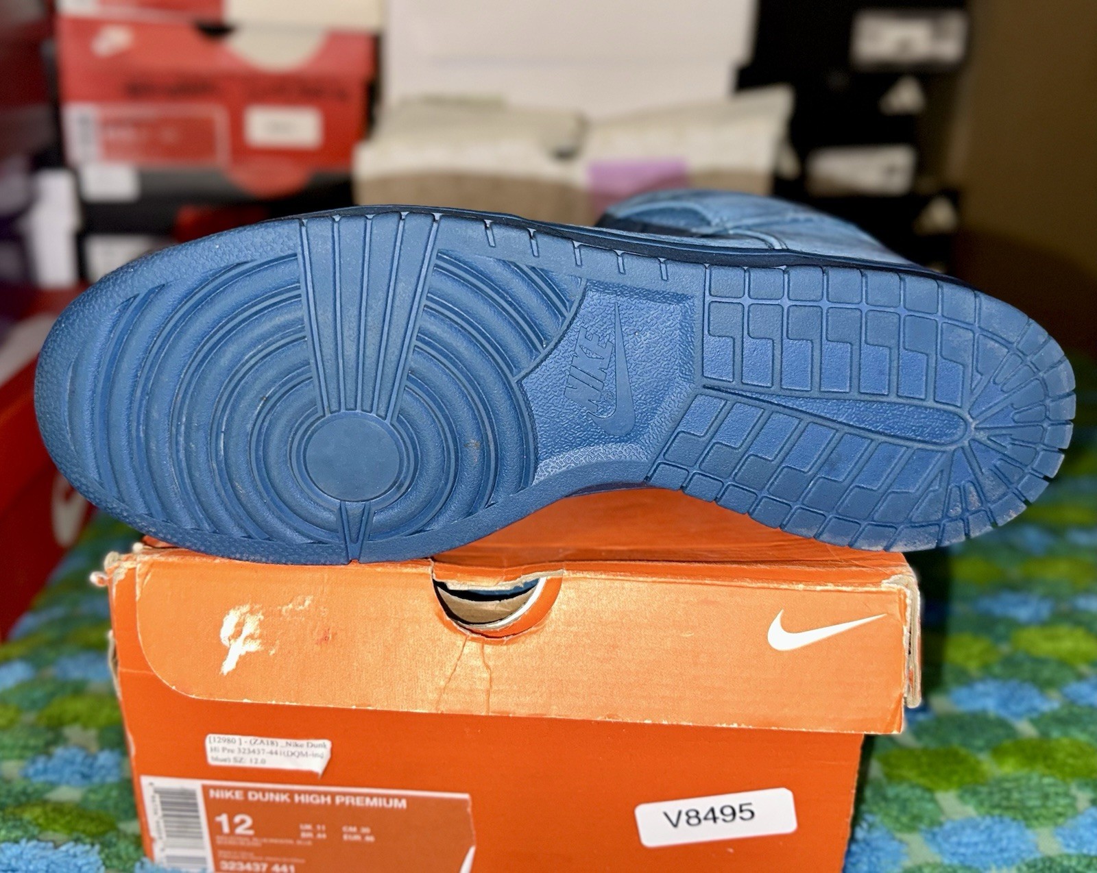 Nike Dunk Premium High DQM Industrial Blue Suede 12m 2008 323437-441