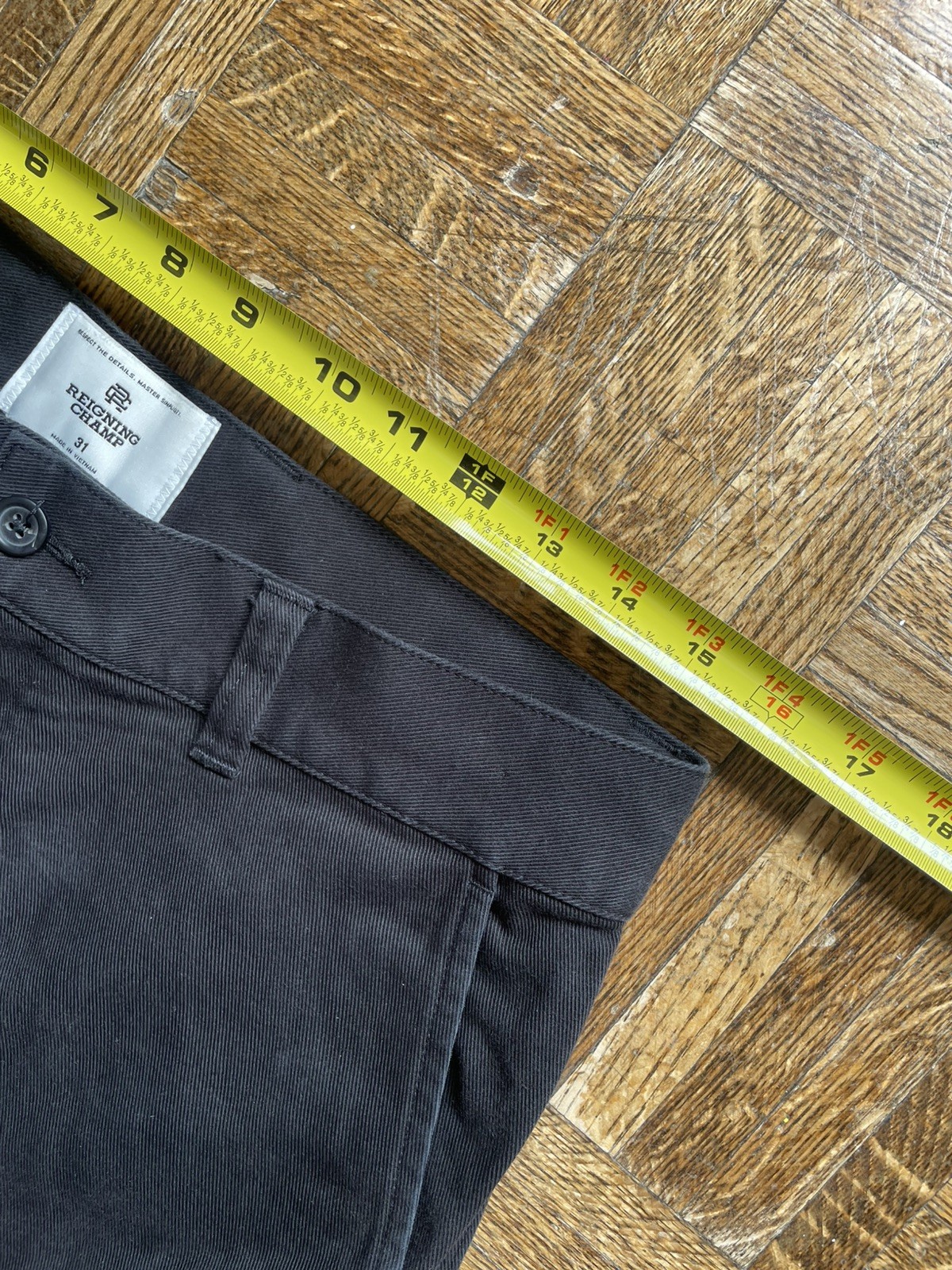 Reigning Champ Freshman Cotton Chino Pants Black RC 5455