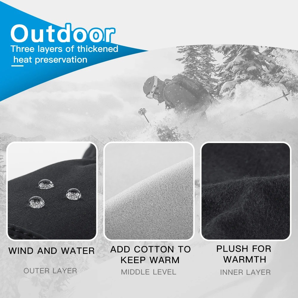 Waterproof Windproof Work Gloves Thinsulate Warm Winter Ski Gloves for Men Women