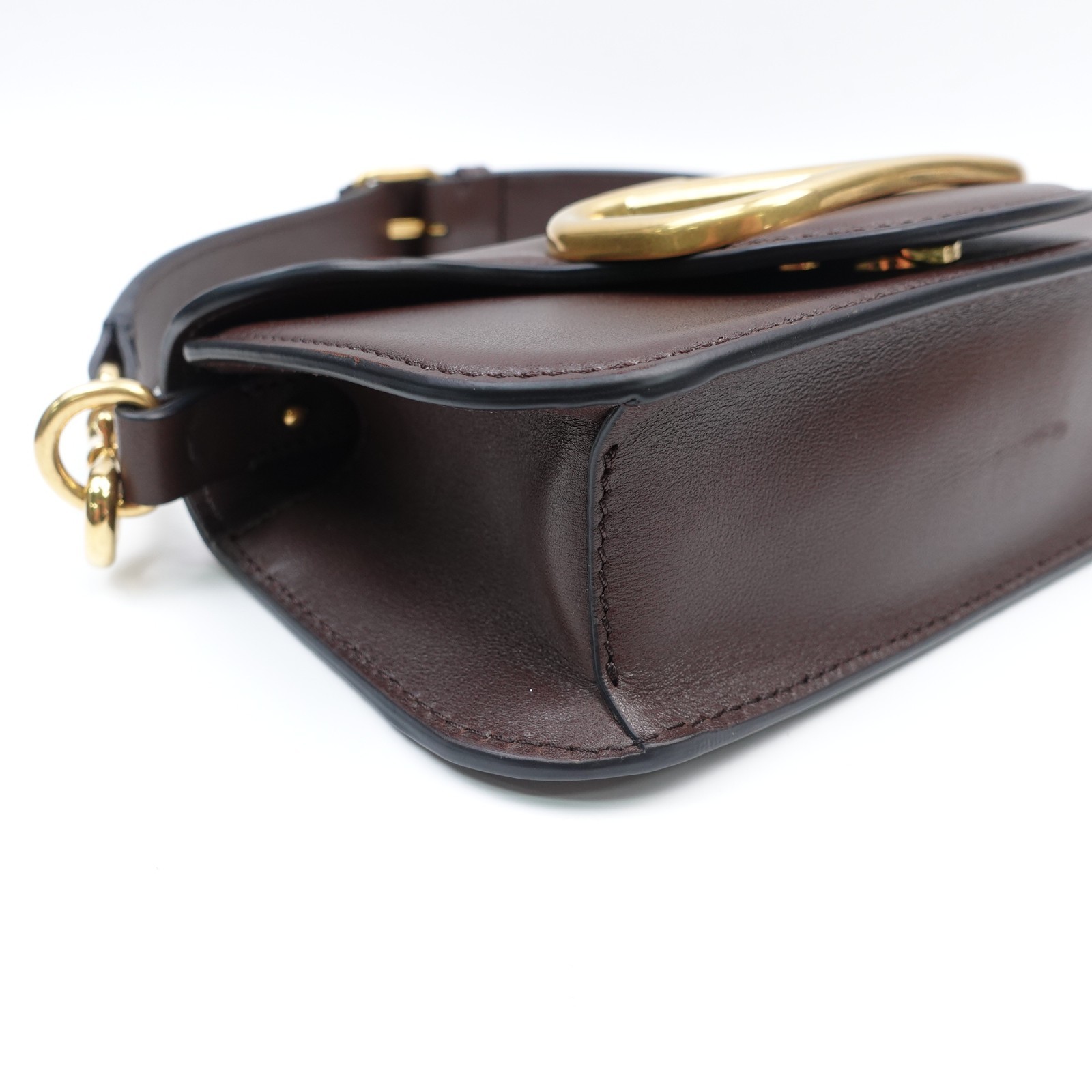 Valentino Super Vee Coffee Leather Shoulder Bag T10336919