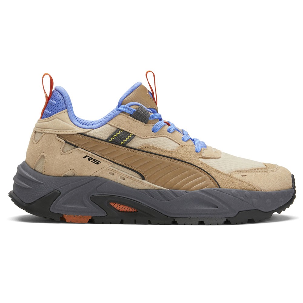 PUMA RsTrck Explore Lace Up Mens Beige Sneakers Casual Shoes 39172101