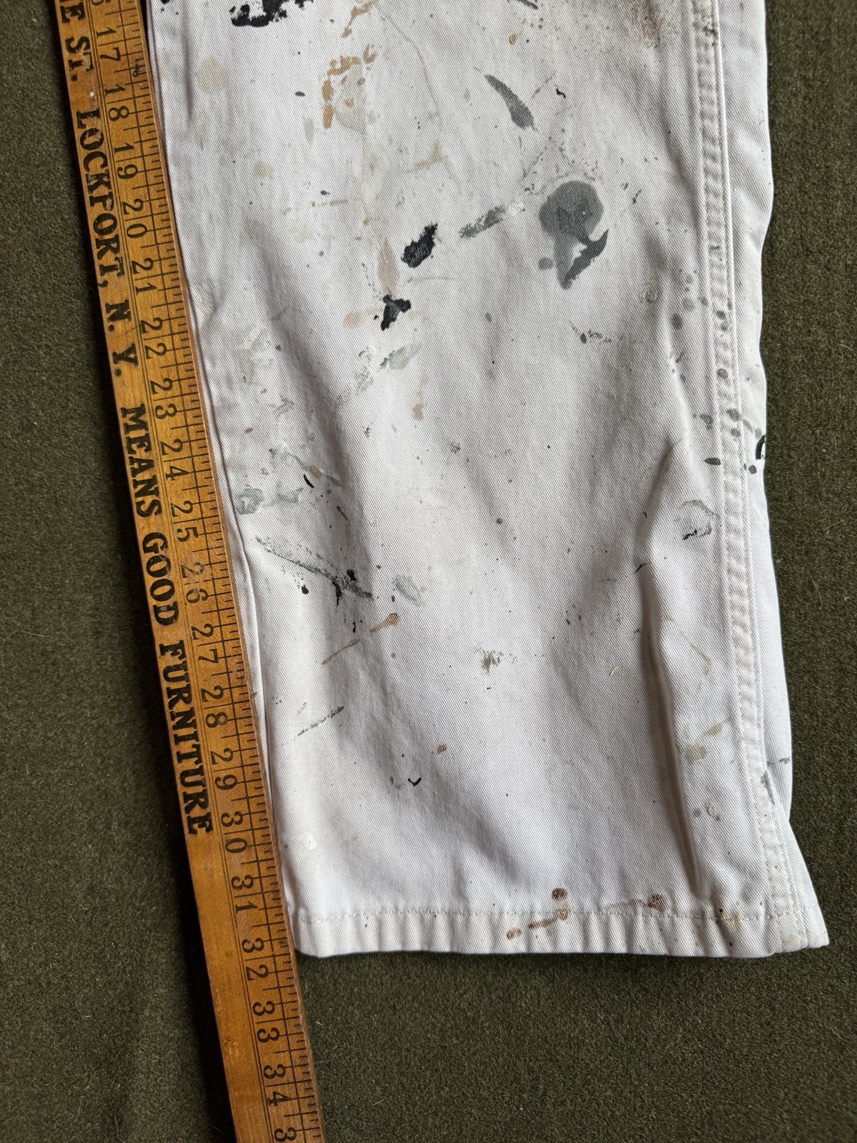 Wrangler Carpenter Distressed Paint Splatter Thrashed Painters Pants 36 x 32