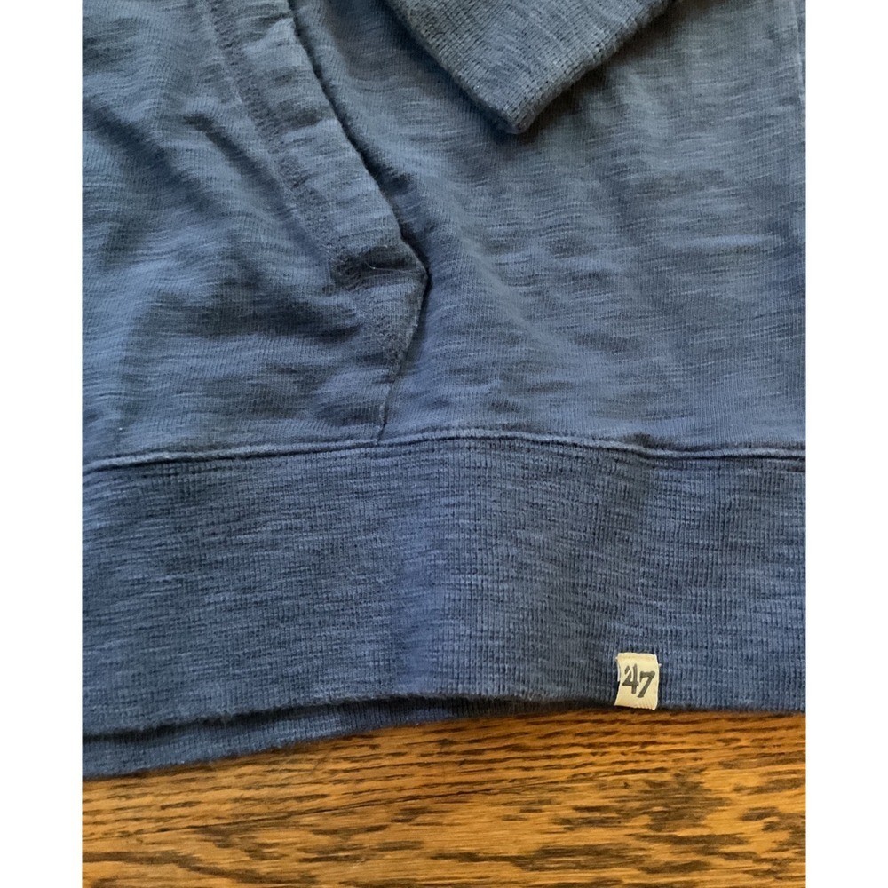 47 Brand Duke Blue Devils Mens XXL Full Zip Track Jacket Blue Slub Knit Logo