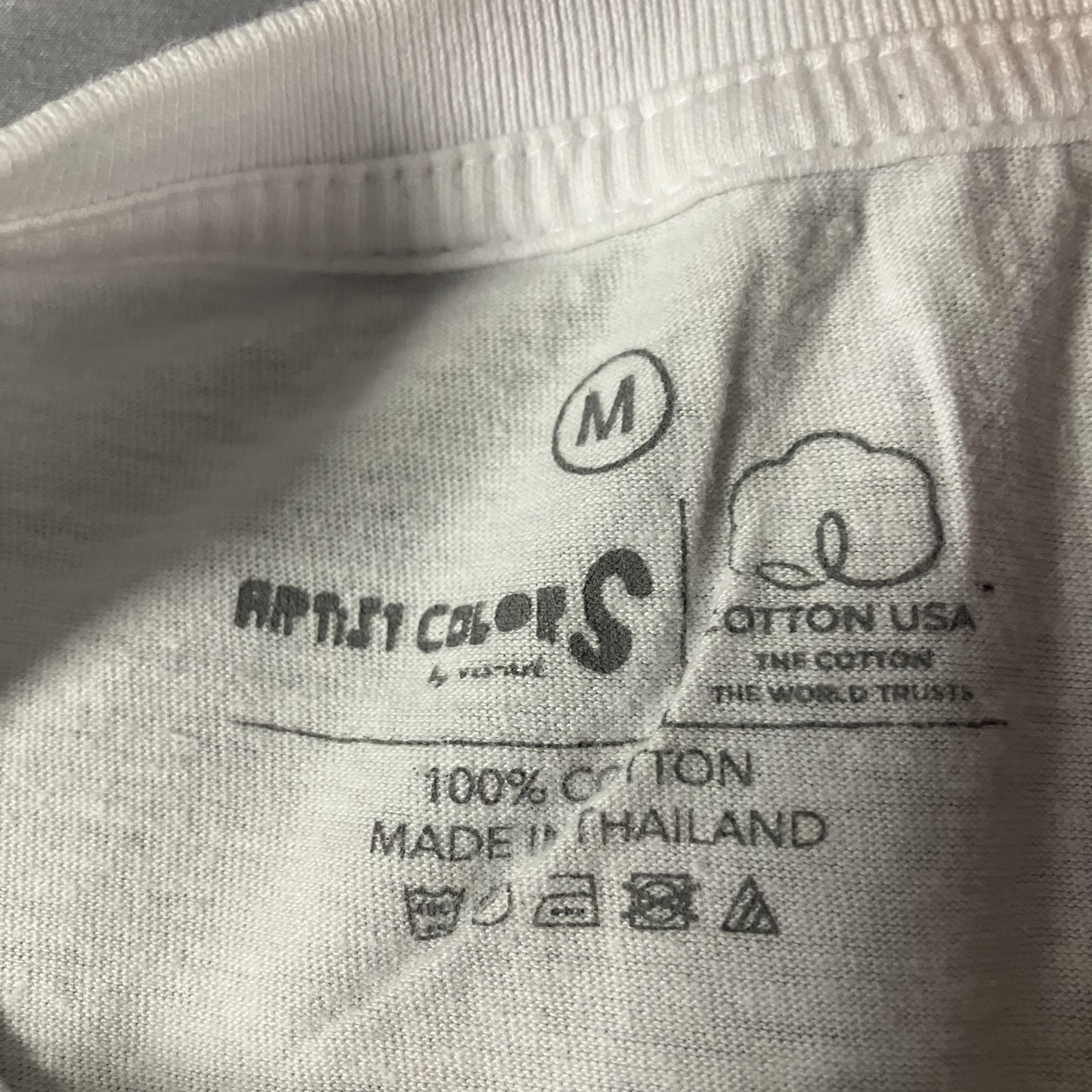 Artist Colors Thailand Elephant Tuk Tuk Shirt Mens Medium White Graphic Souvenir