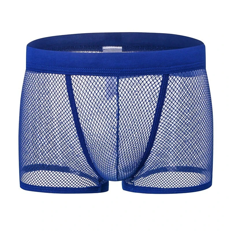 VARIOUS Men’s Sexy Transparent Spandex Fishnet Boxer Shorts – Adult Underwear
