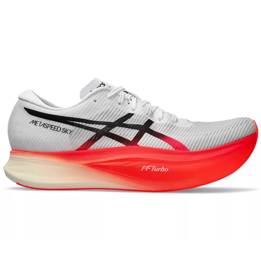 Women’s Asics Metaspeed Sky+, White/Black, 7.5 B Medium US