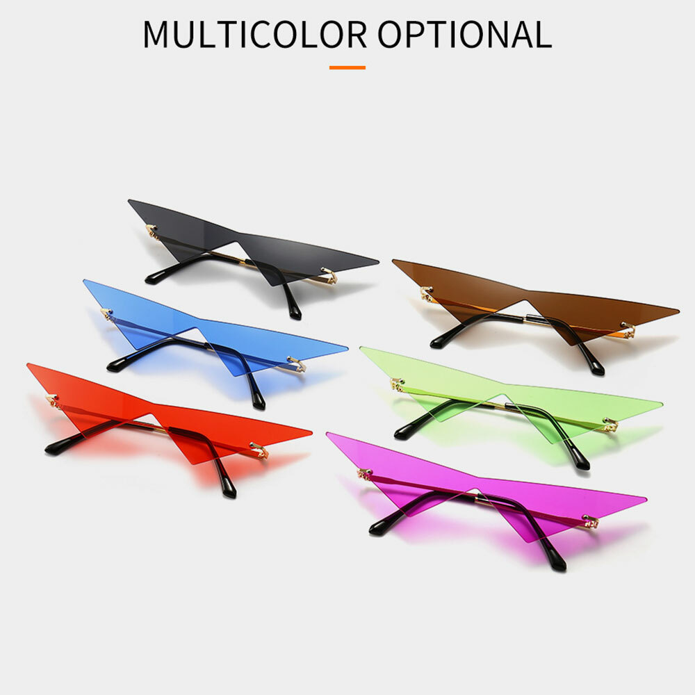 Triangle Cat Eye Oversized Sunglasses UV400 Outdoor Shades for Men Wome