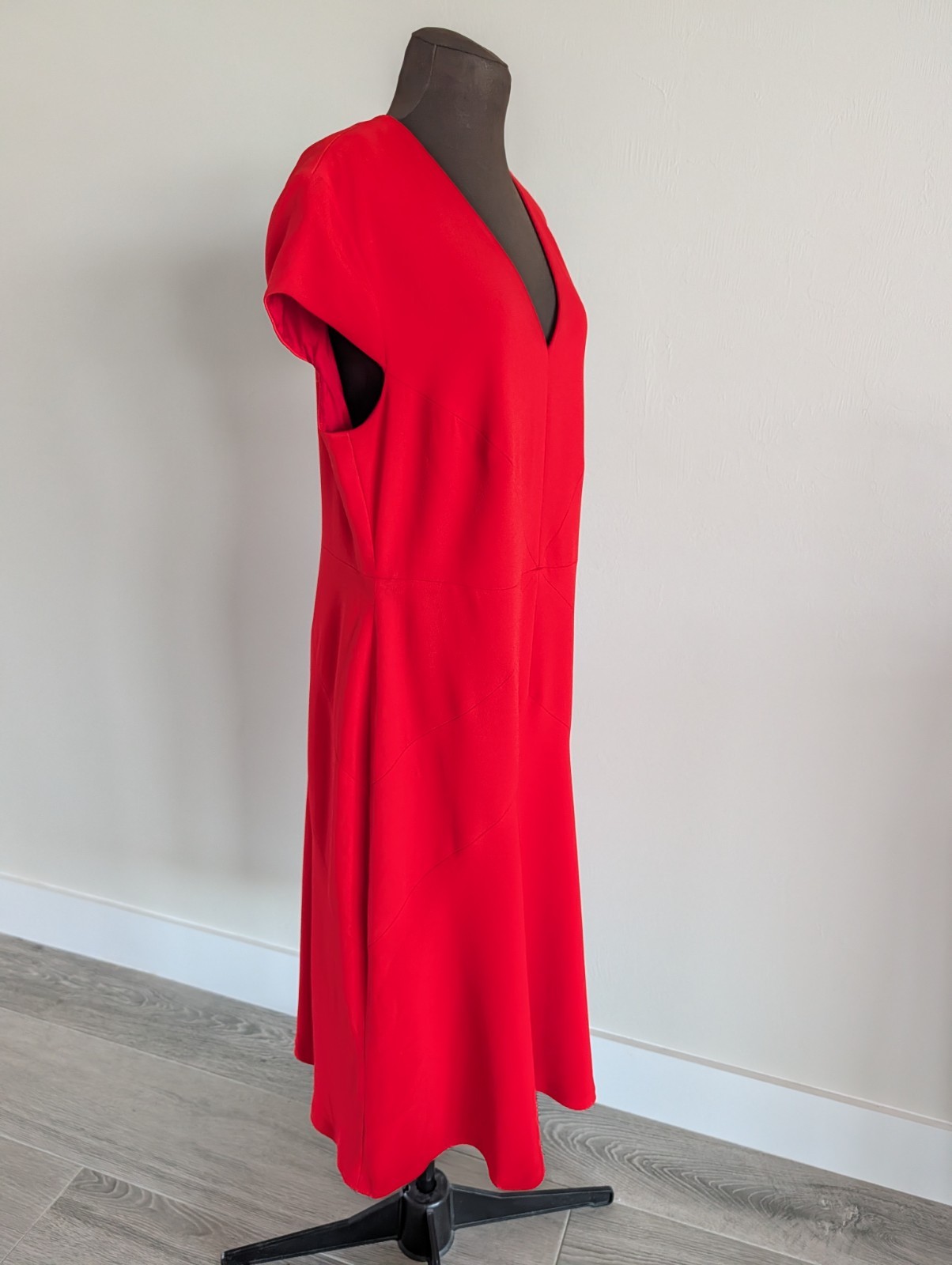 $1.3K Escada midi long dress in red sz 44 14 XL