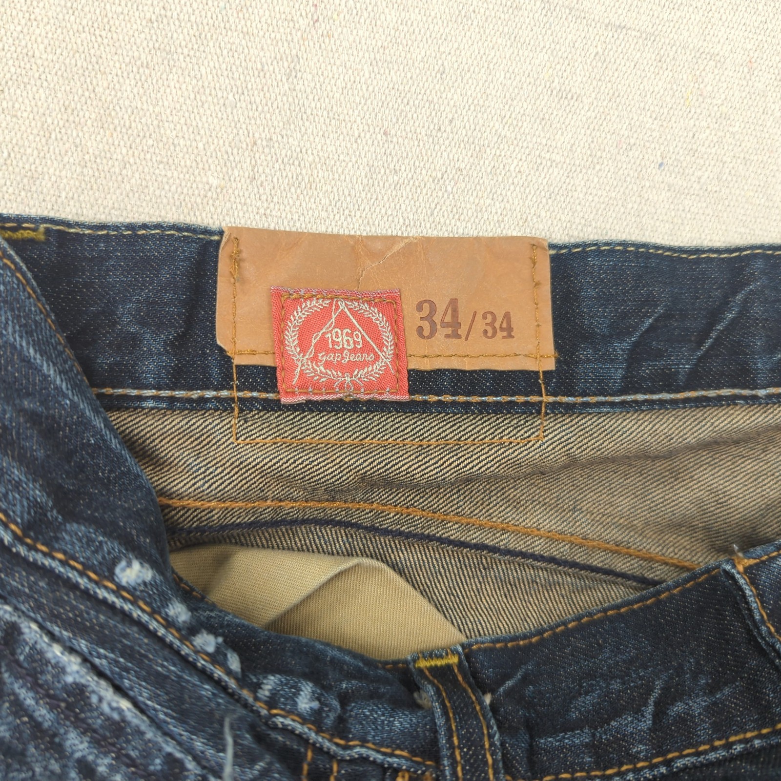 Gap 1969 Jeans Mens 34×34 Blue Low Rise Boot Cut Western Button Fly